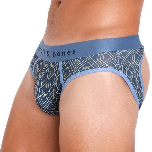 SKUL & BONES - Art Deco Blue Peek-A-Boo