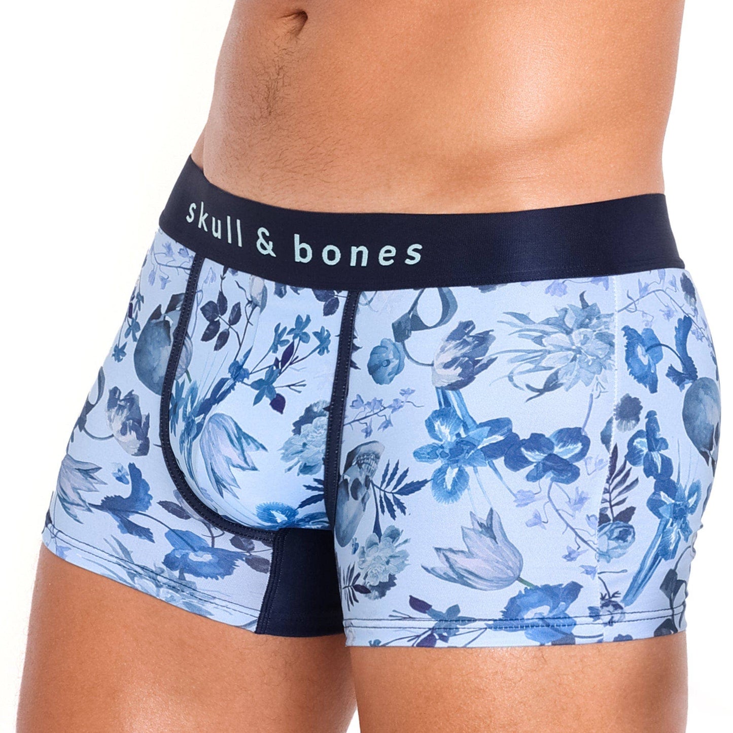 SKULL & BONES - Hand Painted Dutch Floral Trunk Sky