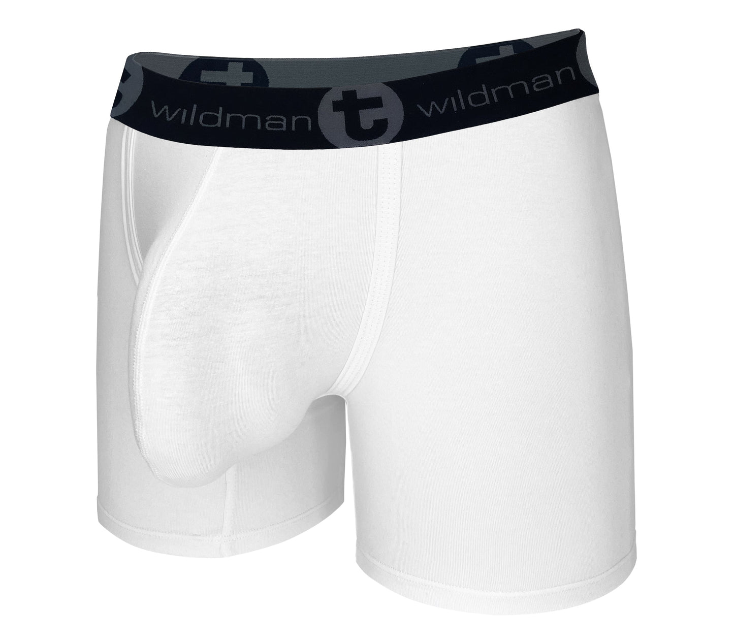 WILDMANT - Big Boy Pouch 5" Inseam Boxer Brief White