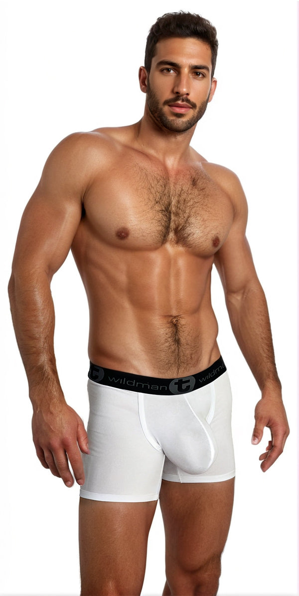 WILDMANT - Big Boy Pouch 5" Inseam Boxer Brief White