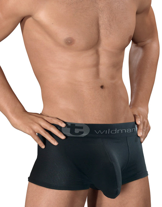 WILDMANT - Big Boy Mesh Pouch Boxer Brief Black