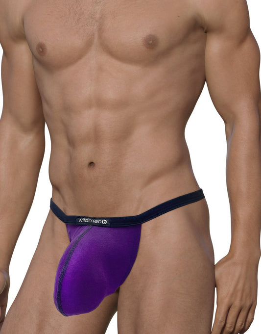 WILDMANT - Modal Micro Thong Big Boy Pouch Purple