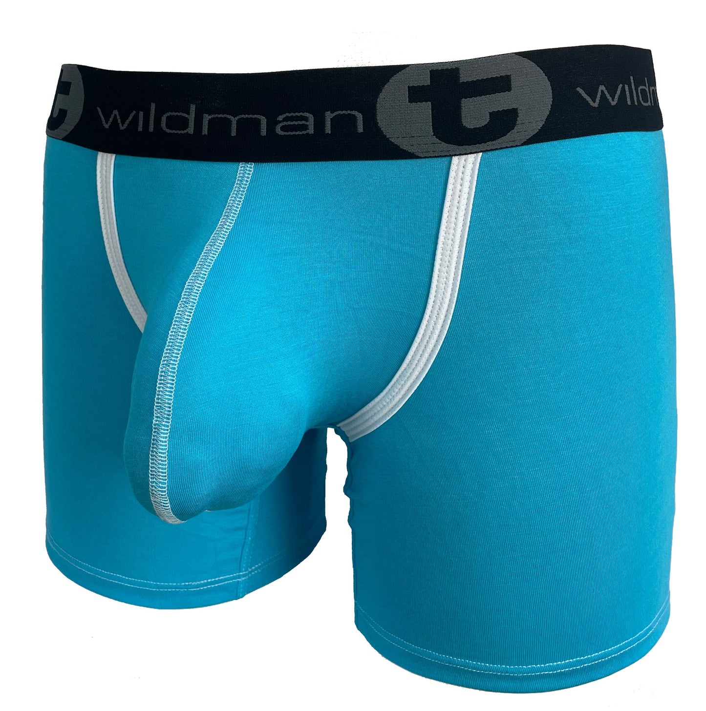 WILDMANT - Modal Big Boy Pouch 5" Inseam Boxer Brief Baby Blue