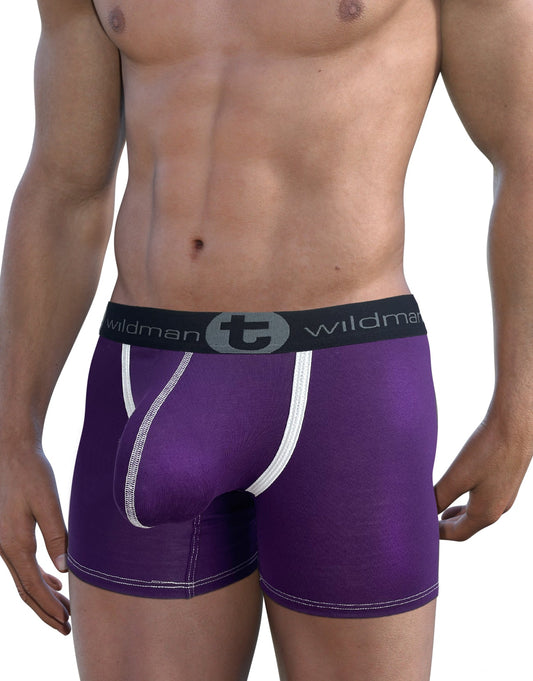 WILDMANT -  Modal Big Boy Pouch 5" Inseam Boxer Brief Purple