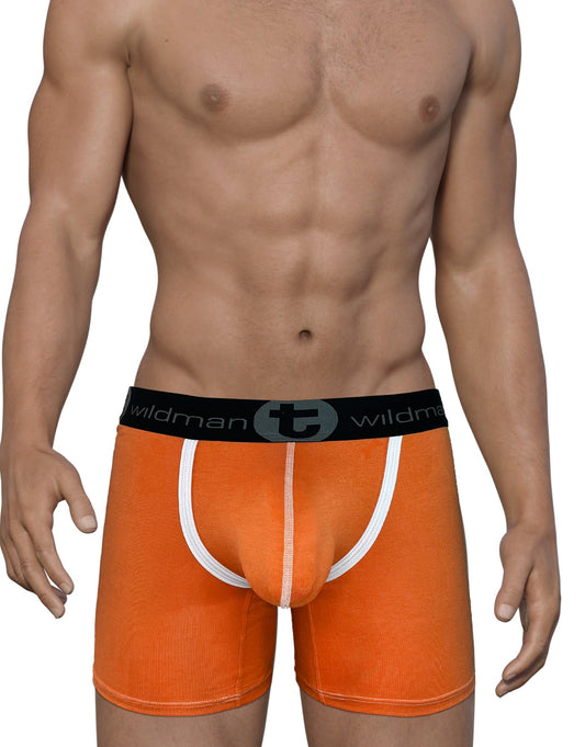WILDMANT - Modal Big Boy Pouch 5" Inseam Boxer Brief Orange