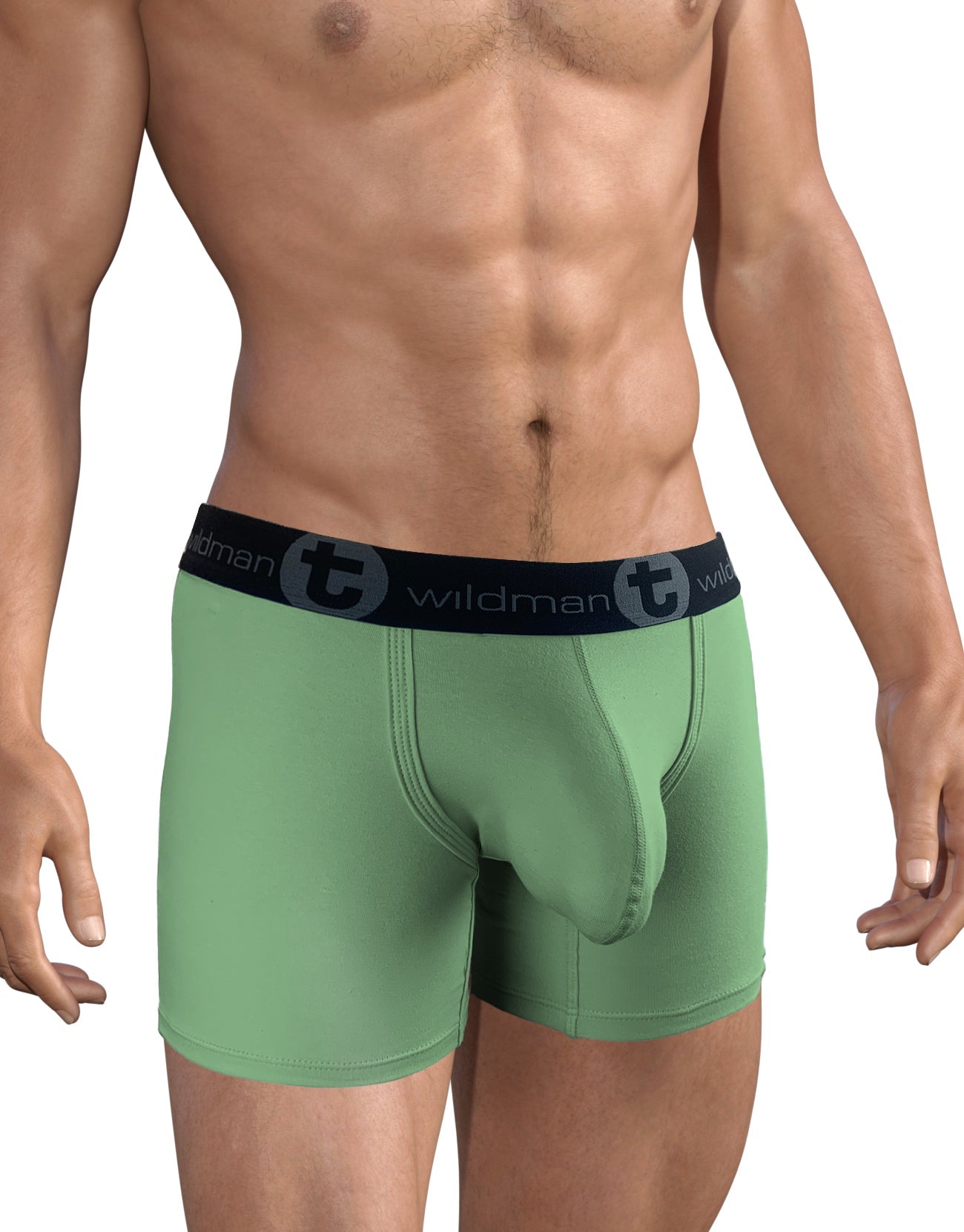WILDMANT - Big Boy Pouch 5" Inseam Boxer Brief Green