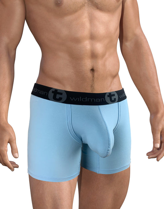 WILDMANT - Big Boy Pouch 5" Inseam Boxer Brief Light Blue