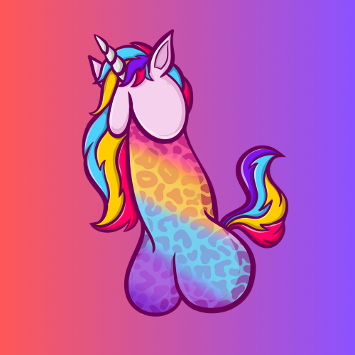 Fallen Angel - Rainbow Unicorn Penis Swim Brief