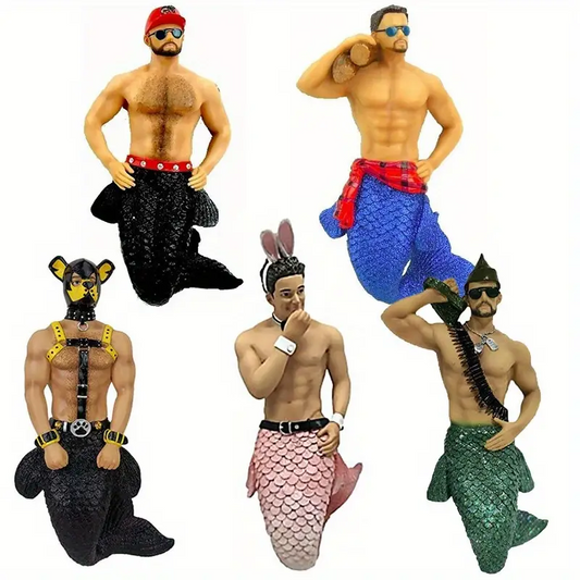 Acrylic Male Mermaid/Merman - Keychain, Review Mirror or Backpack Accessories