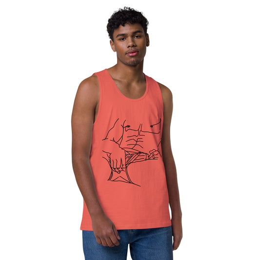 FALLEN ANGEL - Men’s Premium Graphic Tank Top "Excited"