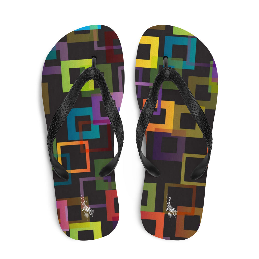 FALLEN ANGEL - Men's Square Flip-Flops