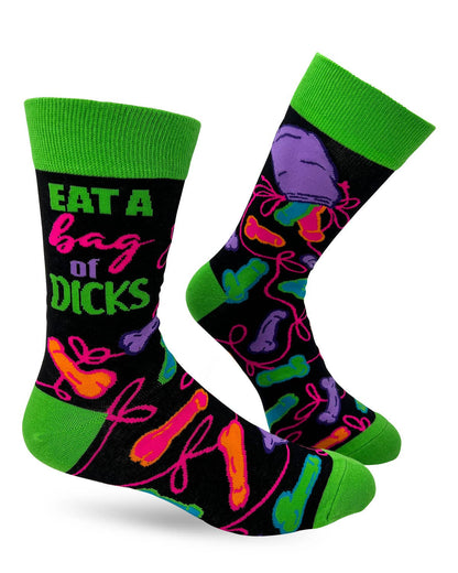 FABDAZ - Eat A Bag Of Dicks Men's Novelty Crew Socks