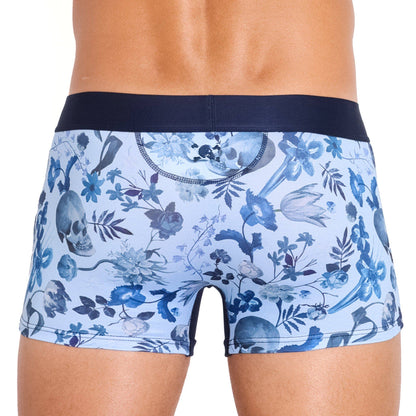 SKULL & BONES - Hand Painted Dutch Floral Trunk Sky