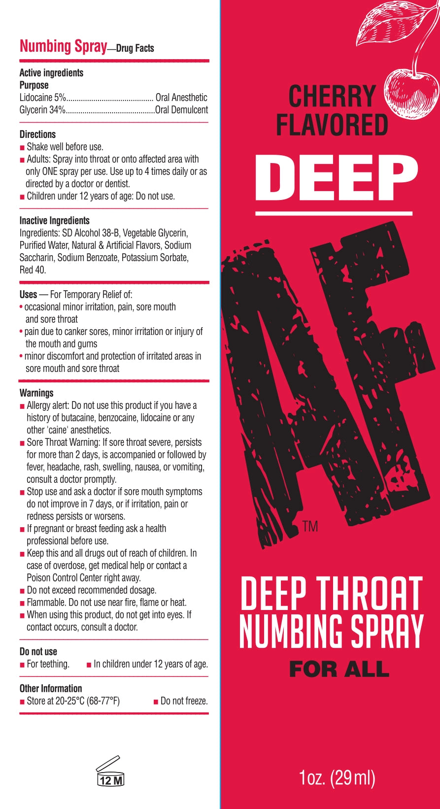 DEEP AF - Oral Numbing Throat Spray