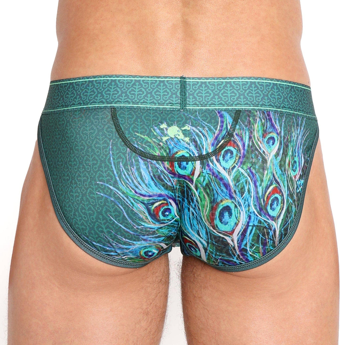 SKULL & BONES - Peacock Sport Brief Green