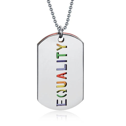 PRIDE JEWELRY - Equality Dog Tag Necklace