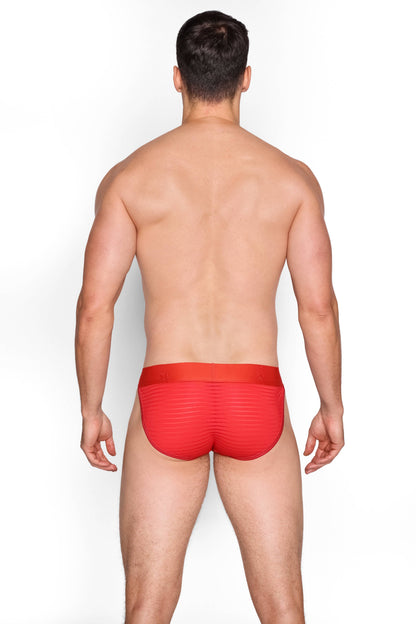 Skull & Bones - Just The Bones Sheer Red Stripe Sport Brief
