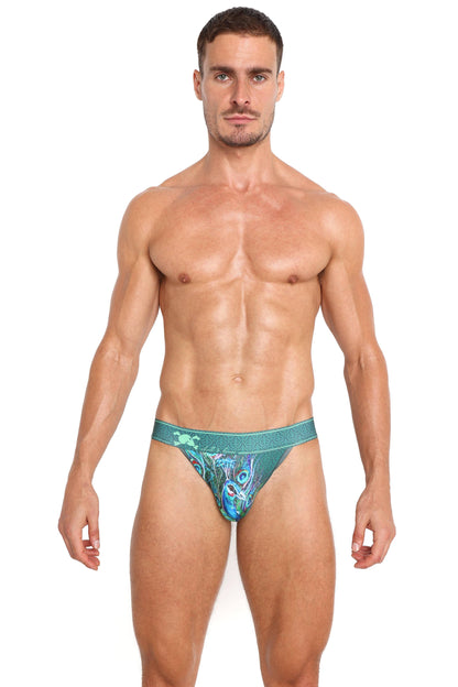 SKULL & BONES - Peacock Sport Brief Green