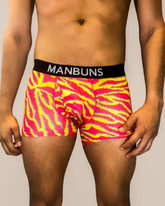 Manbuns - Electric Zebra Boxer Trunk