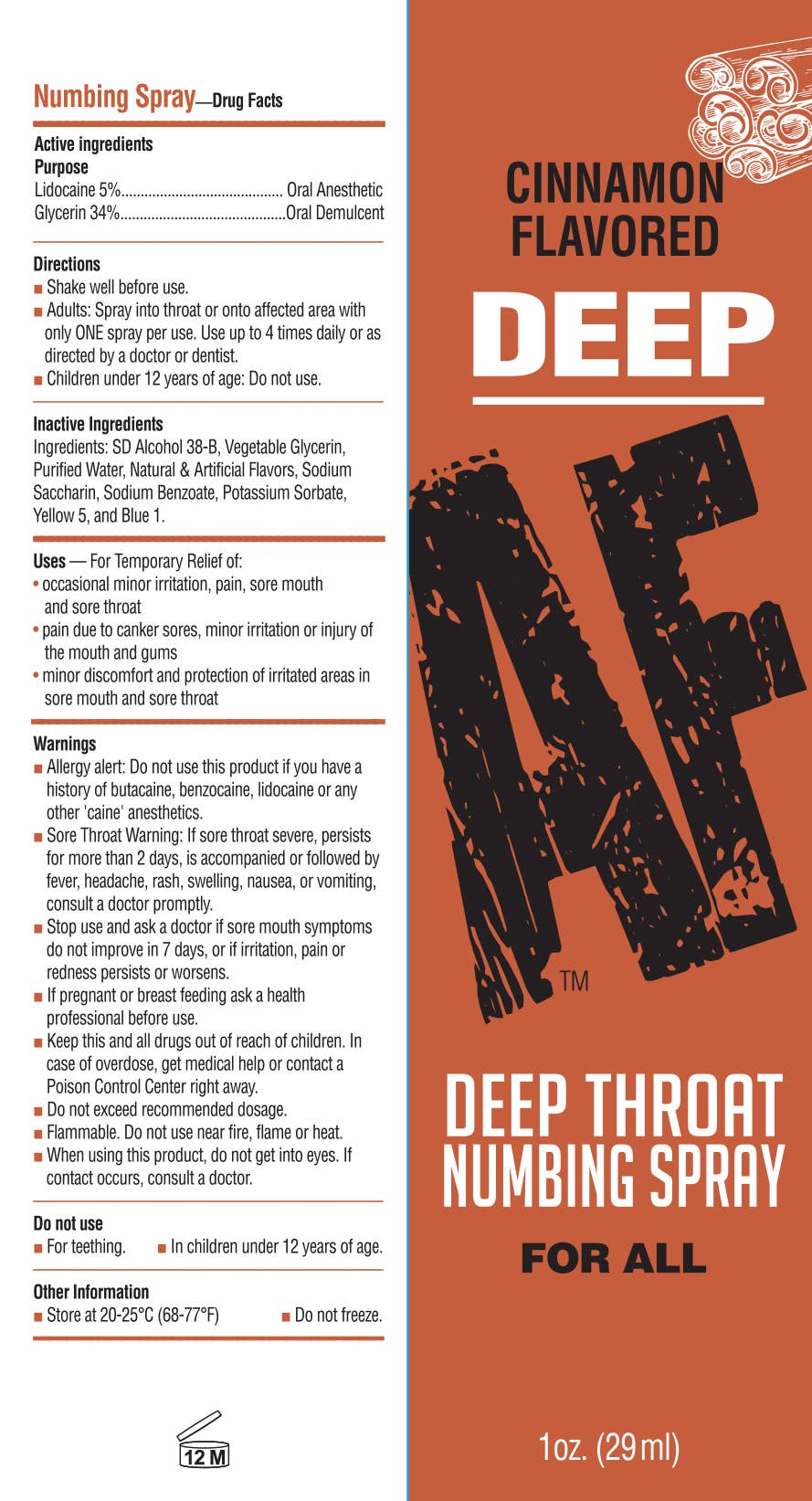 DEEP AF - Oral Numbing Throat Spray
