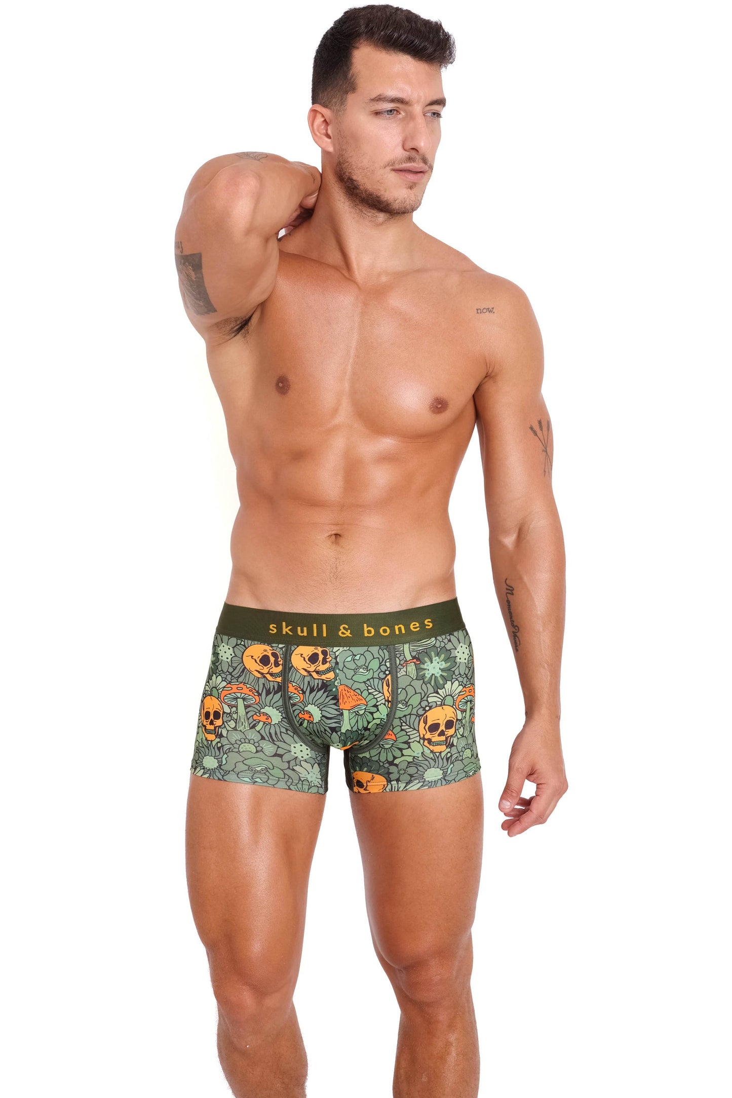 Groovy Floral Mushroom Trunk Army Green