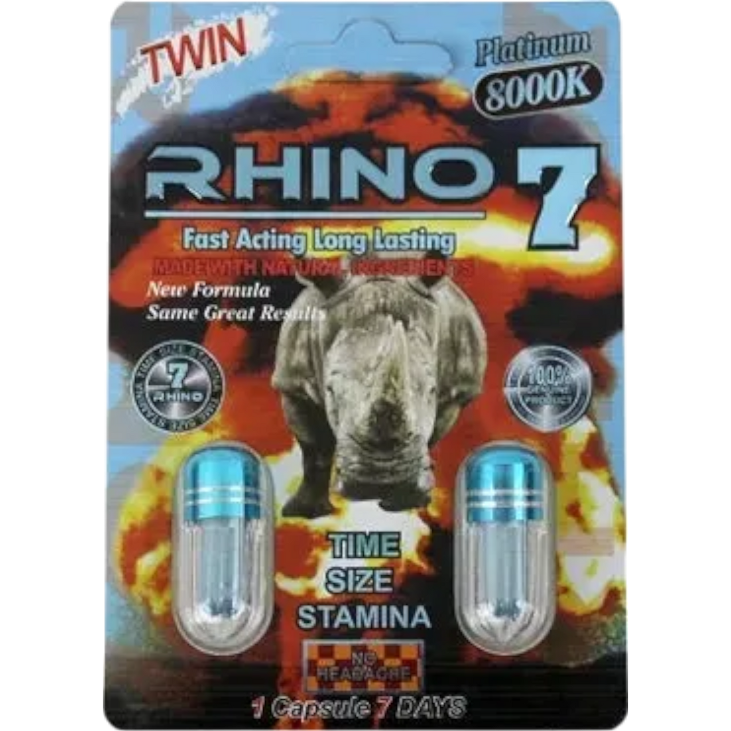 RHINO -Rhino 7 8000k Male Enhancement Capsule
