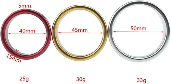 WAKEWAY - Stainless Steel Cock Ring (40mm, 45mm, 50mm)