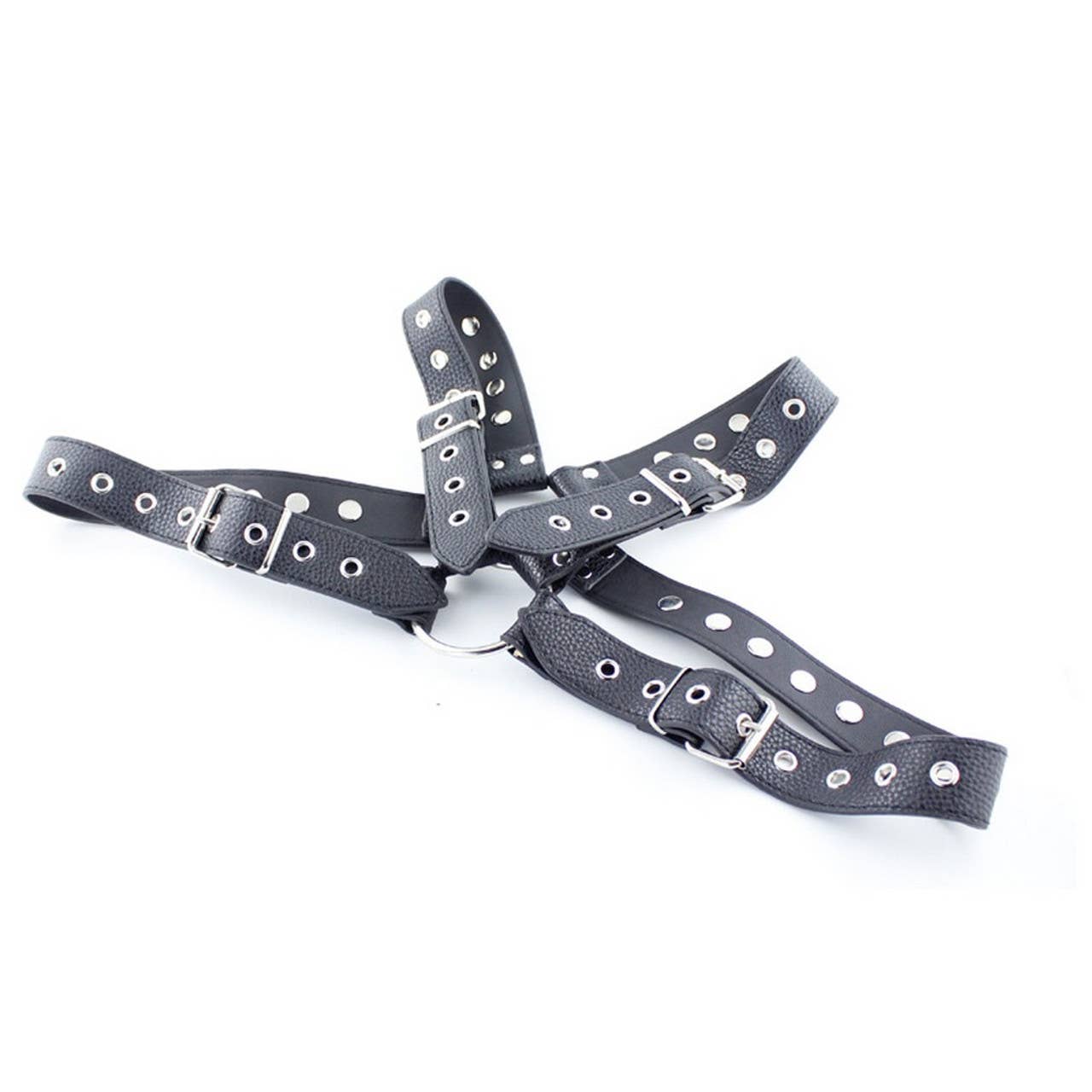 Men's Chest Harness - X-Cross PVC Vegan Leather