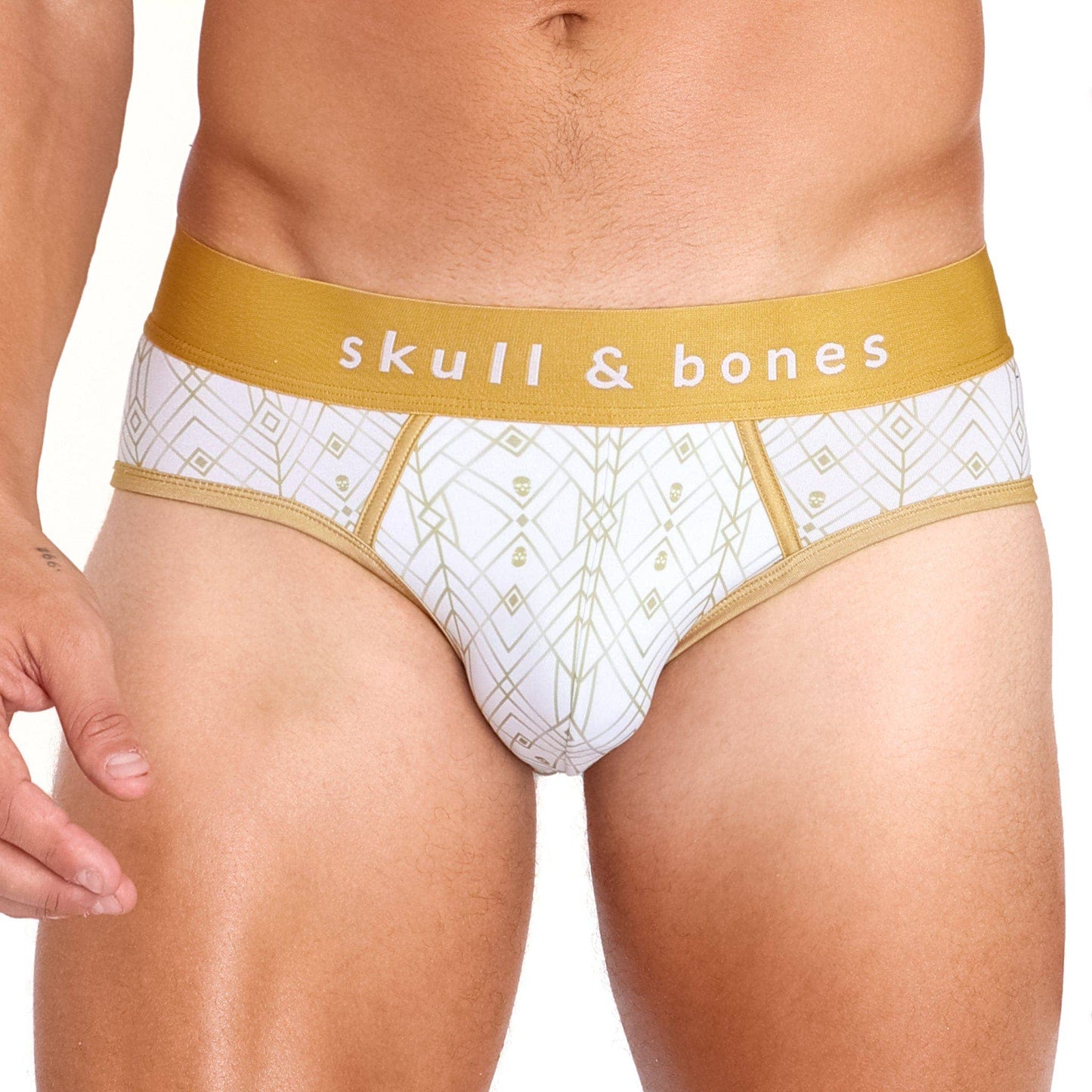SKULL & BONES - Art Deco White Peek-A-Boo