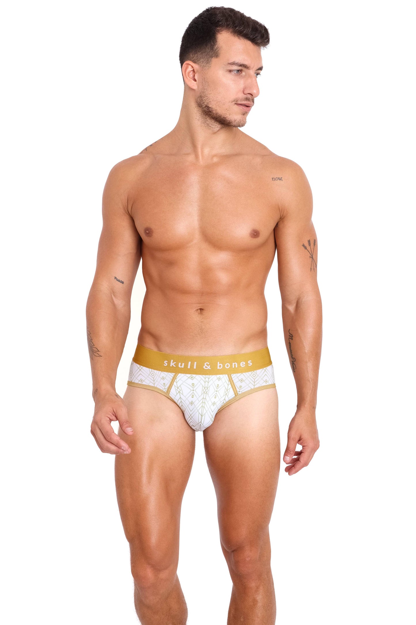 SKULL & BONES - Art Deco White Peek-A-Boo