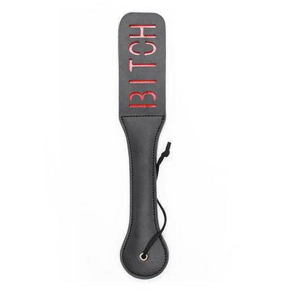 Paddle - "BITCH" Imprint PVC Faux Leather Impact Slapper
