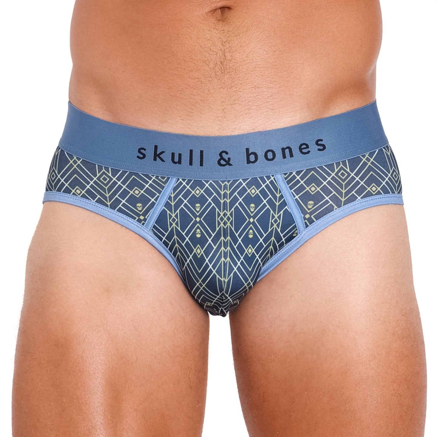 SKUL & BONES - Art Deco Blue Peek-A-Boo