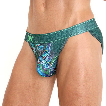 SKULL & BONES - Peacock Sport Brief Green