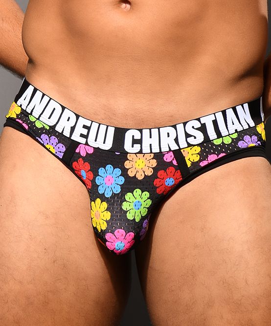 ANDREW CHRISTIAN - Flower Power Mesh Brief