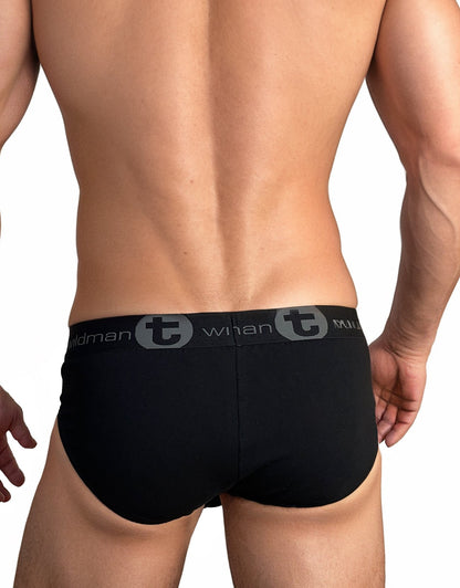 WILDMANT - Big Boy Pouch Cotton Brief Black