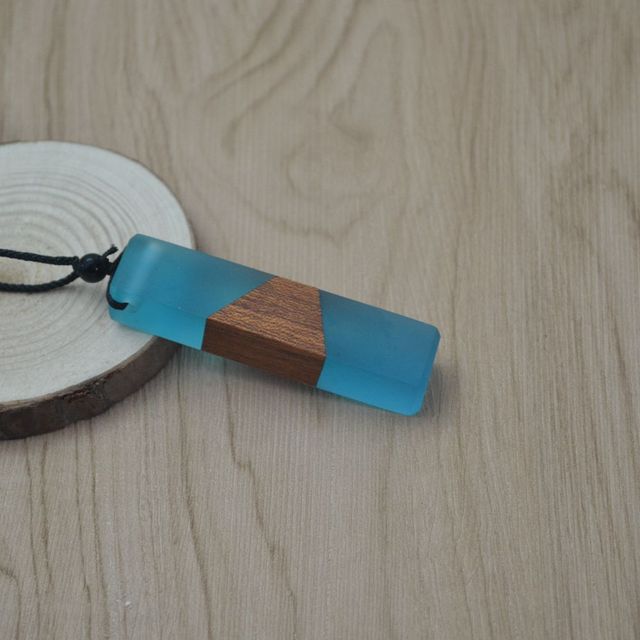 HAND MADE - Wood Resin Necklace (Multi Design)