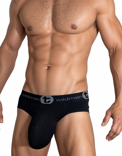 WILDMANT - Cotton Monster Cock Brief Black