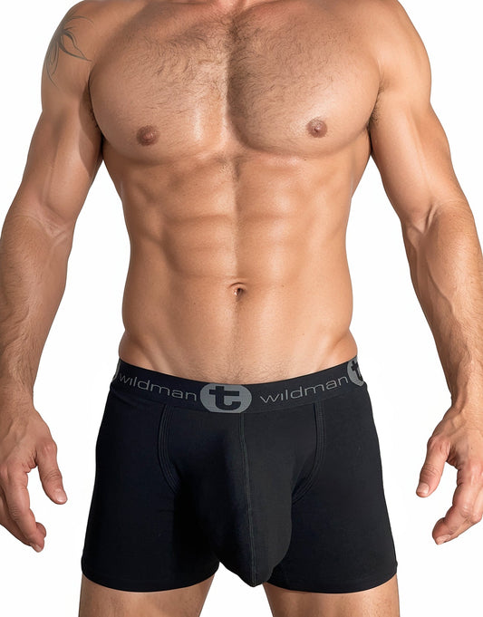 WILDMANT - Cotton Monster Cock 5" Inseam Boxer Brief Black
