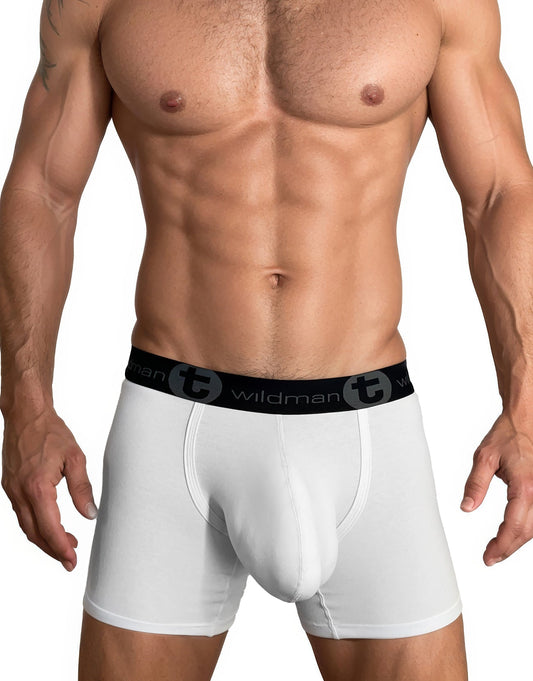 WILDMANT - Cotton Monster Cock 5" Inseam Boxer Brief White