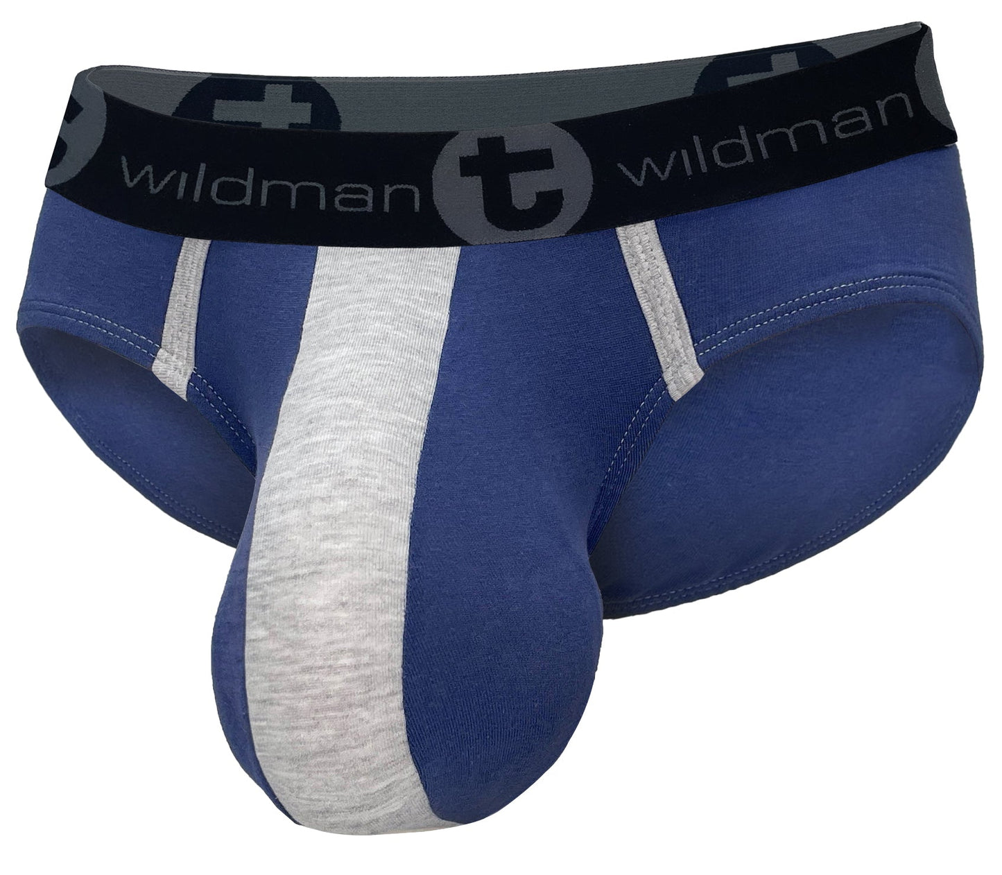 WILDMANT - Cotton Monster Cock Brief Dark Blue and Gray