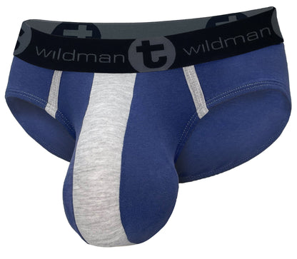 WILDMANT - Cotton Monster Cock Brief Dark Blue and Gray
