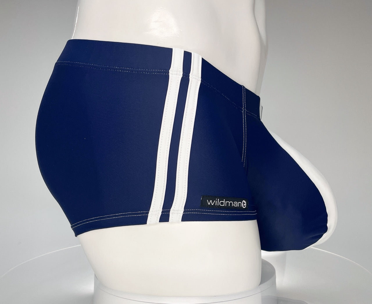 WILDMANT - Monster Cock Swim Square Cut Navy/White