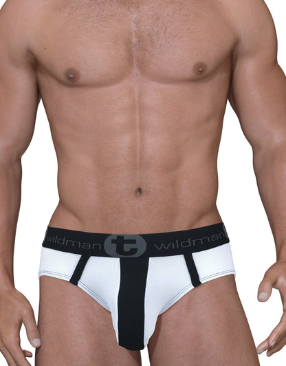 WILDMANT - Mesh Big Boy Pouch Brief with Stripe