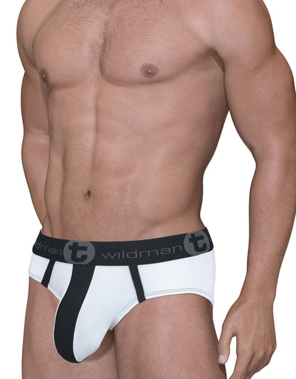 WILDMANT - Mesh Big Boy Pouch Brief with Stripe