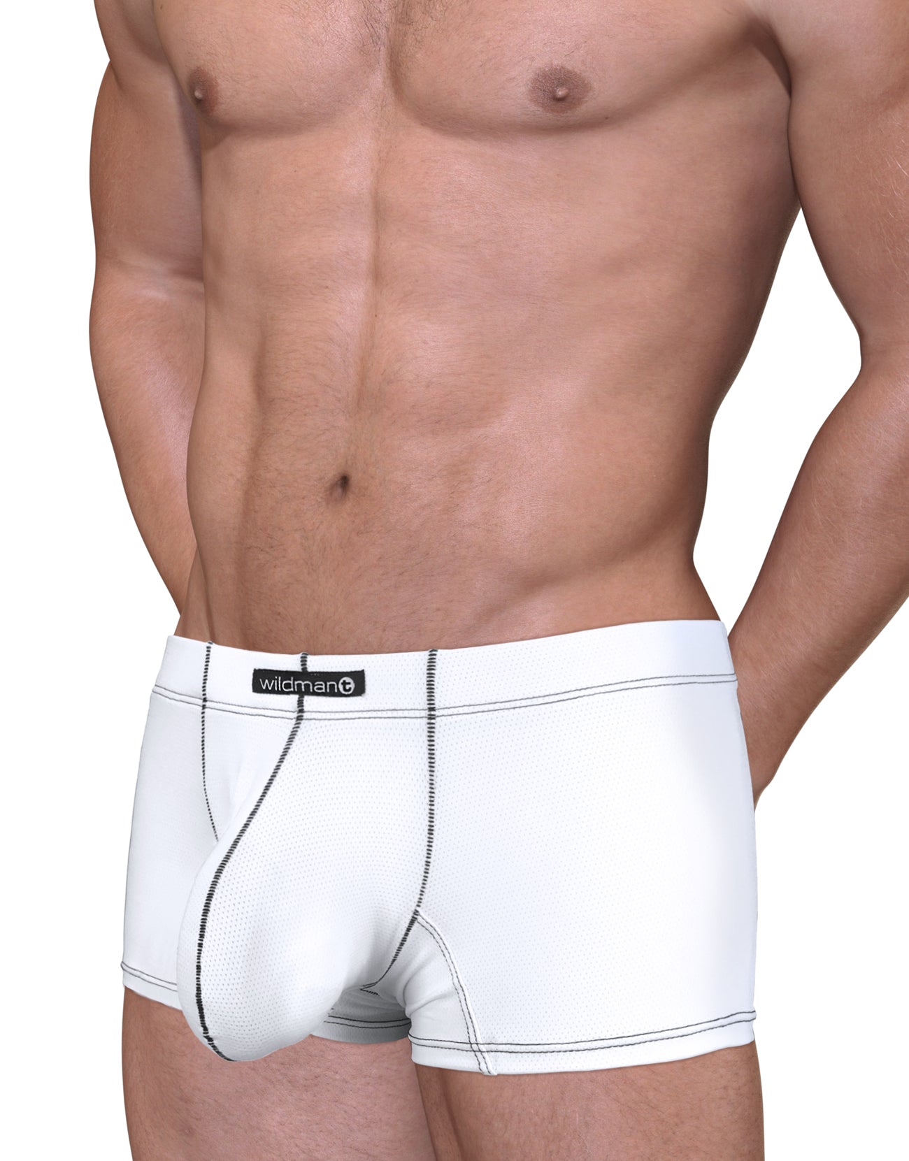 WILDMANT - Stitch Big Boy Pouch Boxer Brief - White