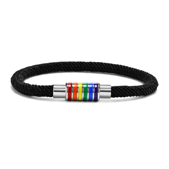VNOX - Casual Rope Woven Bracelet - PRIDE