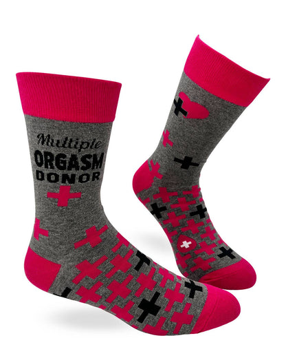 FABDAZ - Multiple Orgasm Donor Men's Novelty Crew Socks