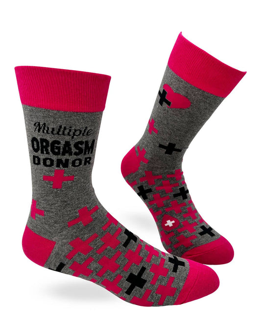 FABDAZ - Multiple Orgasm Donor Men's Novelty Crew Socks