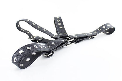 Men's Chest Harness - X-Cross PVC Vegan Leather