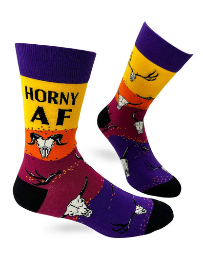 FABDAZ - Horny AF Men's Novelty Crew Socks